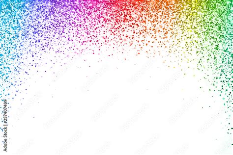 Rainbow confetti on white background, arch shape. Vector Stock Vector | Adobe Stock