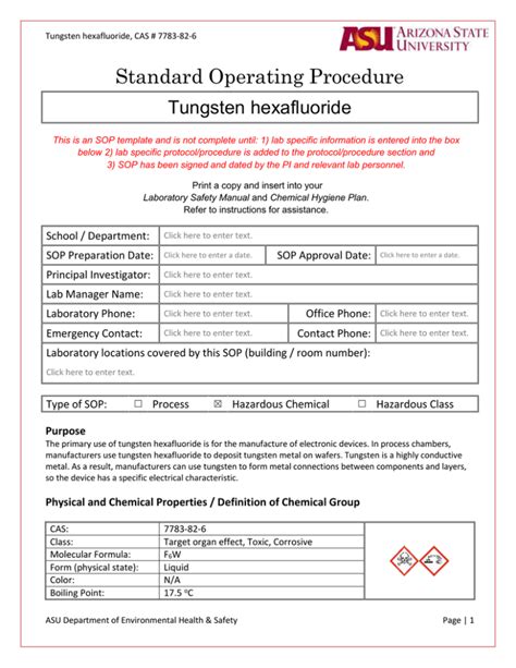 Tungsten hexafluoride