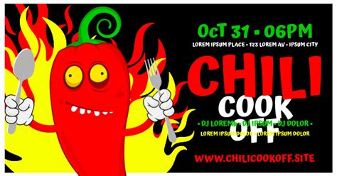 CHILI COOK OFF BANNER Template | PosterMyWall