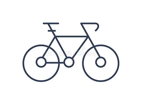 Simple symbol of bicycle or bike isolated on white background. Minimal ...