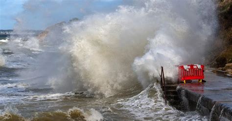 Terrifying moment Storm Ciaran battered Channel Islands 'like a bomb had gone off' - Mirror Online