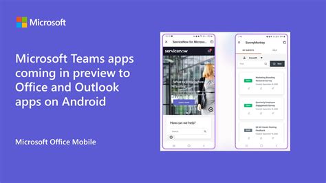 Microsoft Teams apps coming in preview to Office and Outlook apps on ...