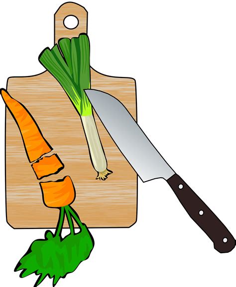 Knife And Chopping Board Clipart | vlr.eng.br