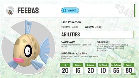 #349 Feebas - Pokecharms PokéDex