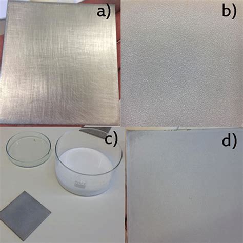 Photos taken during coating procedure on stainless steel: a) 316L... | Download Scientific Diagram