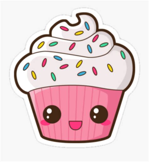 Cute Kawaii Cupcake Cartoon , Free Transparent Clipart - ClipartKey