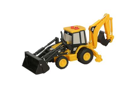 Toy State Caterpillar Big Builder Machines 34624 Toy Backhoe Loader Digger Moving with Light ...