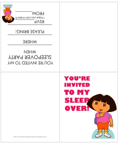 INVITATIONS FOR SLEEPOVER PARTY