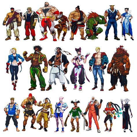 Characters Roster Concept Art - Street Fighter VI Art Gallery | Street fighter characters ...