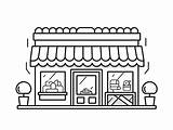 Adorable Store Coloring Page  Coloring sketch template