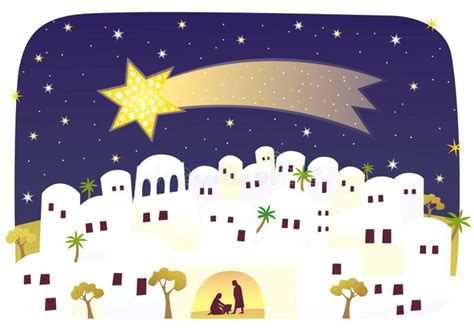 Animated Nativity Scene ~ Bethlehem Background Star Nativity Christmas Sky Night Seamless Scene ...