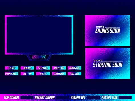 Neon Twitch Overlay | Free Download | Twitch streaming setup, Overlays, Free overlays