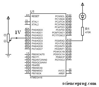 AVR analog comparator and avr-gcc example - Do It Easy With ScienceProg