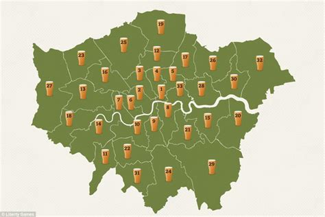 The places in Britain with the most pubs per square mile revealed | Daily Mail Online