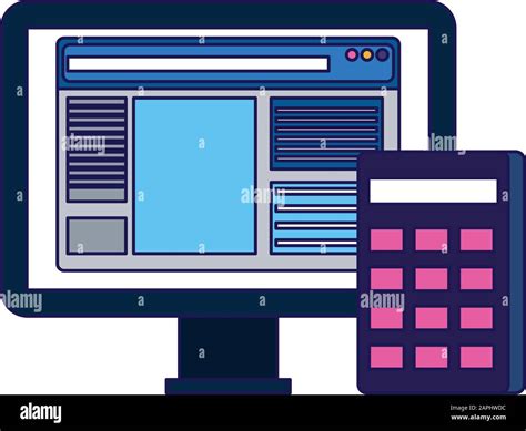 computer and calculator icon Stock Vector Image & Art - Alamy