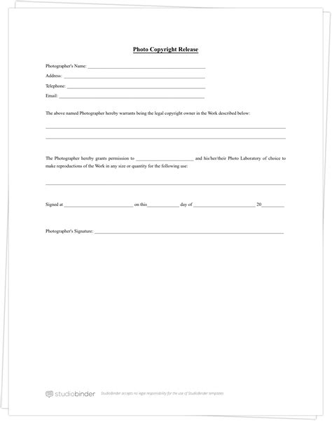 Why You Should Have a Photo Release Form Template