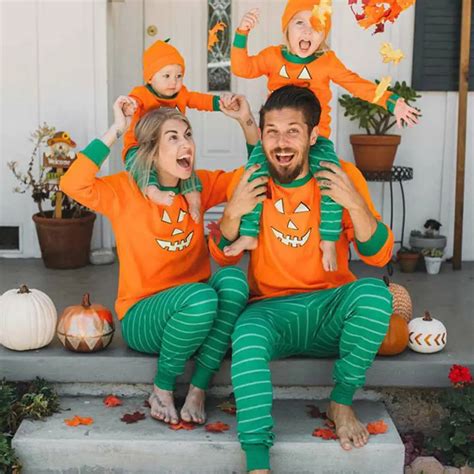 Halloween Family look matching clothes Set Kids Adult pumpkin cartoon ...