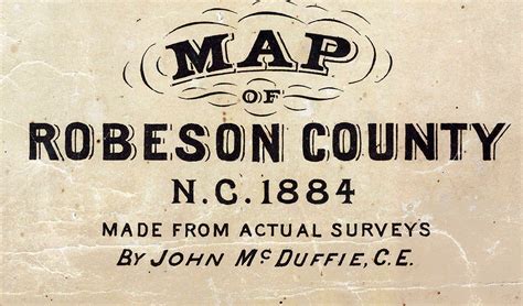 1884 Map of Robeson County North Carolina - Etsy | Robeson county, Map tube, County