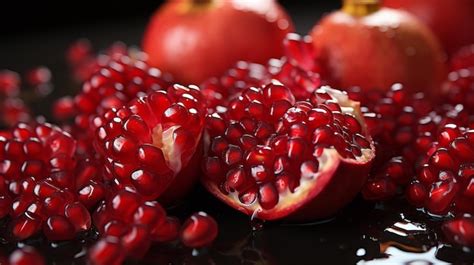 Premium AI Image | Pomegranate seeds close up