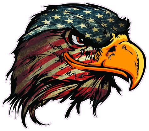 American Flag Eagle Head version 3 Decal - Walmart.com - Walmart.com