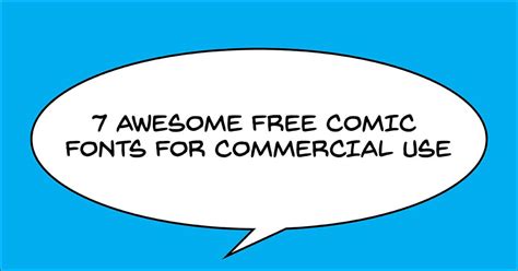 7 Awesome Free Comic Lettering Fonts for Commercial Use and How to Use Them - Jason Thibault