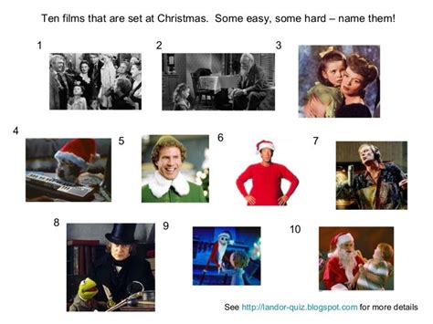 Christmas Movies Picture Quiz