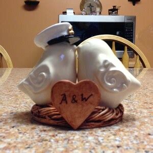 U.S. Marine Cake Topper in Ivory Glaze With Heart Engraved With ...