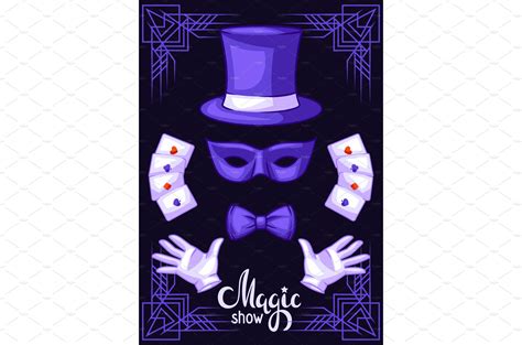 Magician background with magic items | Vector Graphics ~ Creative Market