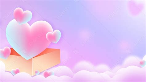 520 Love Gradient Color Romantic Atmosphere Poster Powerpoint ...