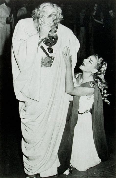 Late October 1954, Chicago: Maria Callas as Norma, during dress rehearsal with Nicola Rossi ...