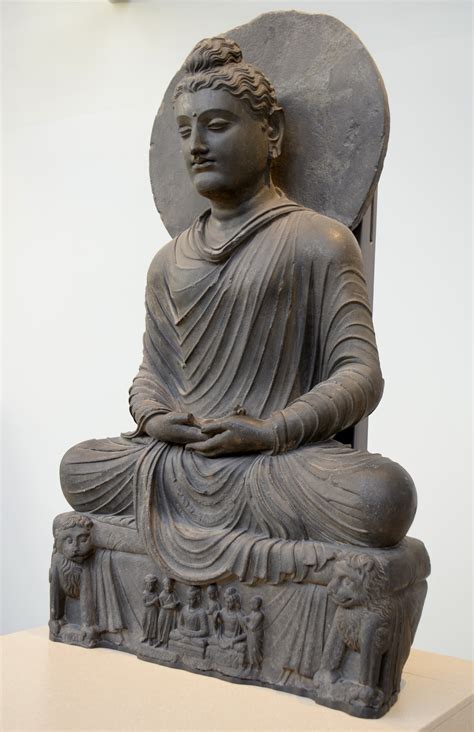 Statue of Guatama Buddha from Gandhara (Illustration) - World History ...