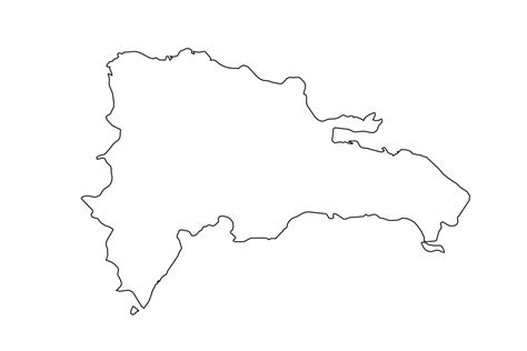 Outline Simple Map of Dominican Republic 3087856 Vector Art at Vecteezy