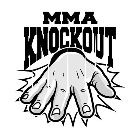 Hand Tapout, Knockout MMA Vector Template, Design element for logo ...