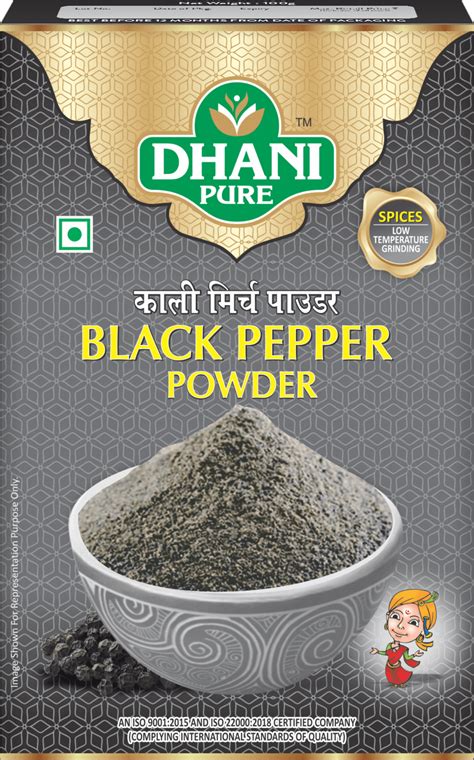 Black Pepper Powder - Dhani Pure Spices