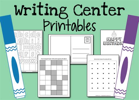 Writing Center Printables - PreKinders | Writing center, Writing center ...