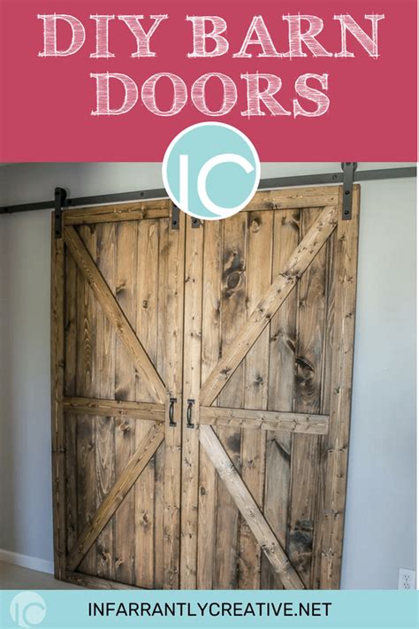 DIY Sliding Double Barn Doors - Reclaimed Wood - InfarrantlyCreative