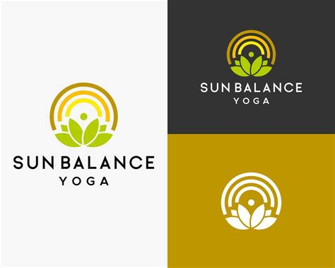 Logo for sun balance yoga logo design vector 23270856 Vector Art at Vecteezy