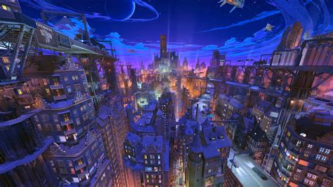 2560x1700 Future City Comic Art Chromebook Pixel HD 4k Wallpapers, Images, Backgrounds, Photos ...