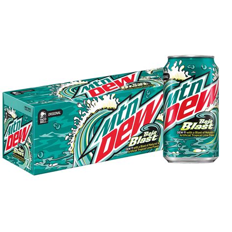 Buy Mountain Dew Baja Blast Tropical Lime Soda Pop, 12 oz 12 Pack Cans ...