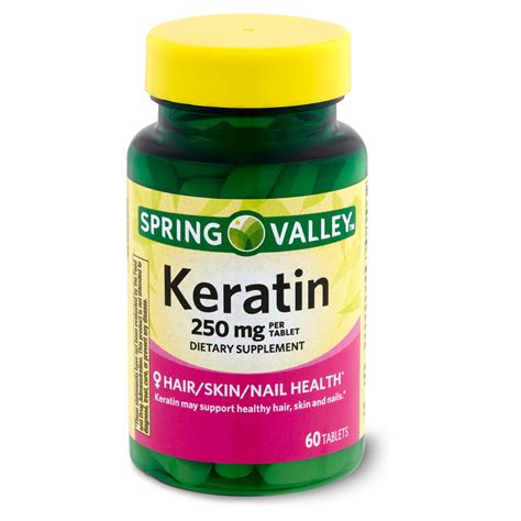 Spring Valley Keratin Dietary Supplement, 250 mg, 60 Count - Walmart.com