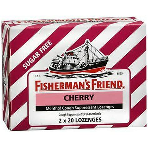 Fishermans Friend Sugar Free Cherry Menthol Cough Drops, Cough ...