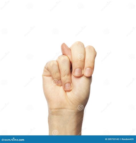 Man Showing Letter N Isolated on White Background, Closeup. Finger ...