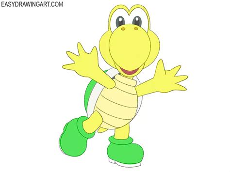 How to Draw Koopa Troopa - Easy Drawing Art