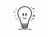 Simple Light Bulb Coloring For Kids  Page sketch template