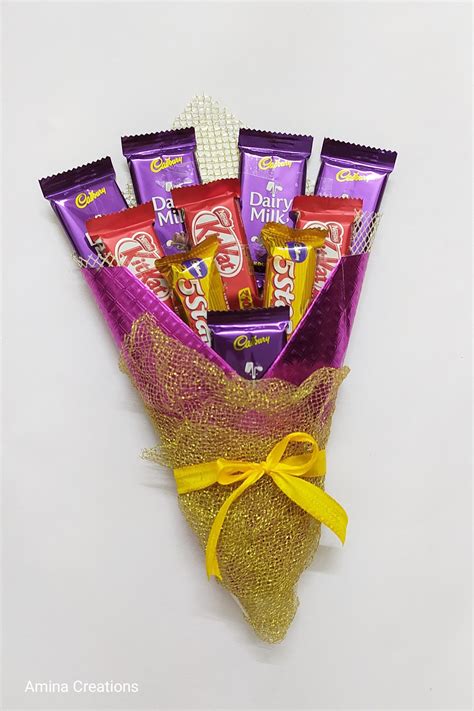 AMINA CREATIONS: DIY EASY CHOCOLATE BOUQUET