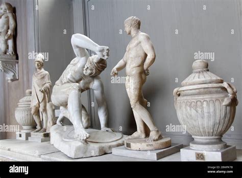 Vatican City, Vatican - May 20, 2019: Roman statues in Vatican Museums ...