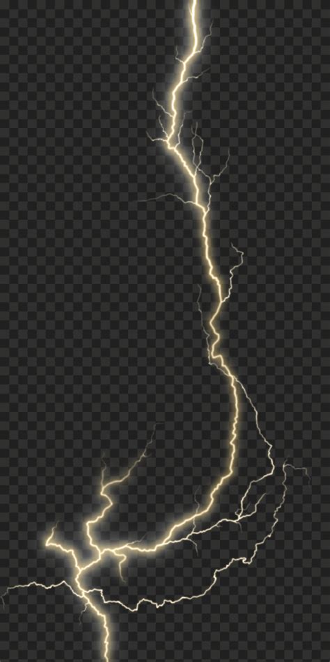 Yellow Lightning Strike Effect HD PNG | Citypng