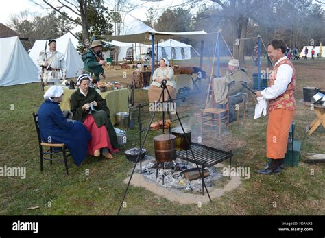 A reenactment of the Battle of Cowpens in the American Revolutionary ...