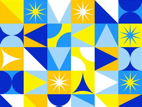 Blue and Yellow pattern by Tate Peak on Dribbble