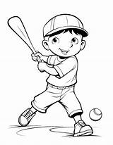 Free Baseball Coloring Pages For Kids sketch template